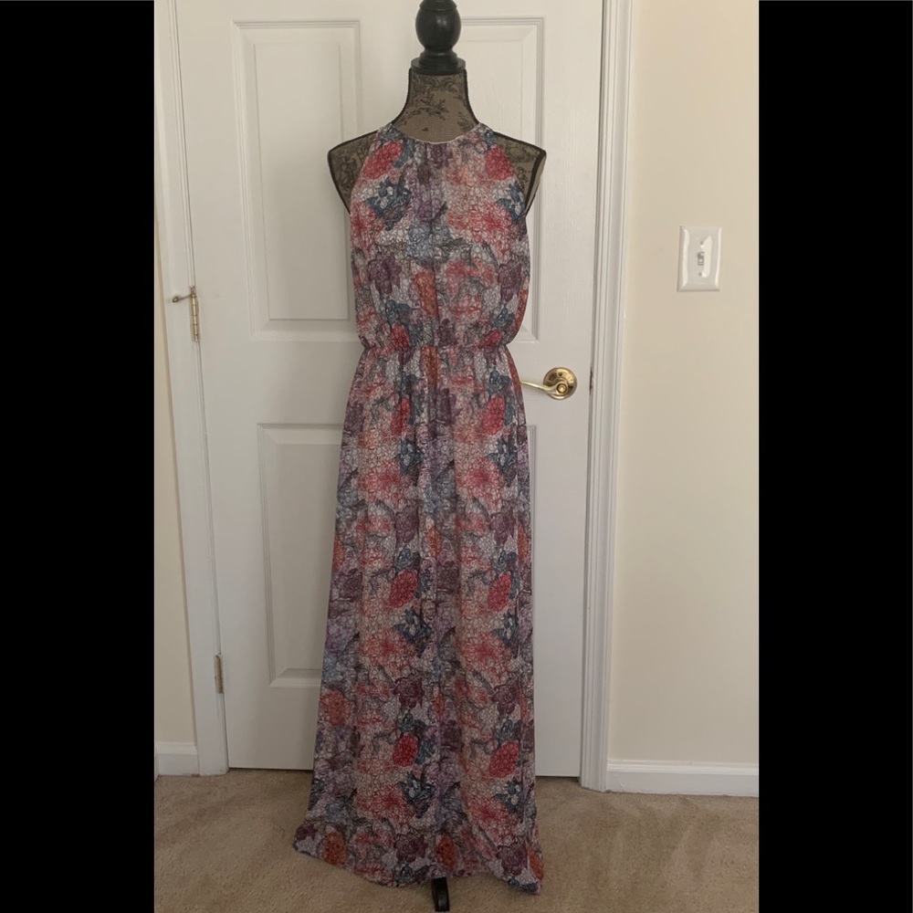 H&M Floral Abstract Maxi Dress, Size 8